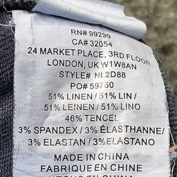 ANTHROPOLOGIE Level 99 High Rise Wide Leg Slant Pkt Ankle Pant Navy/Marine — 28 - Picture 5 of 8